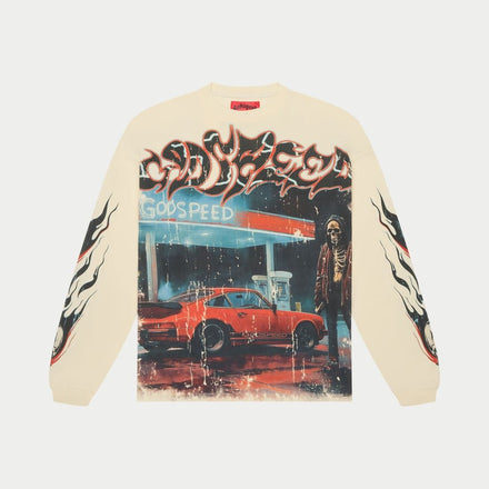 Godspeed Pit Stop Longsleeve T-Shirt (Bone)