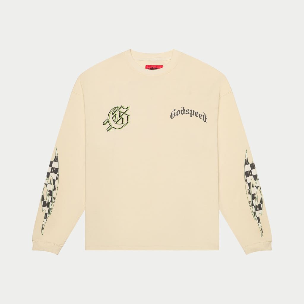 Godspeed Crashout Longsleeve T-Shirt (Bone)