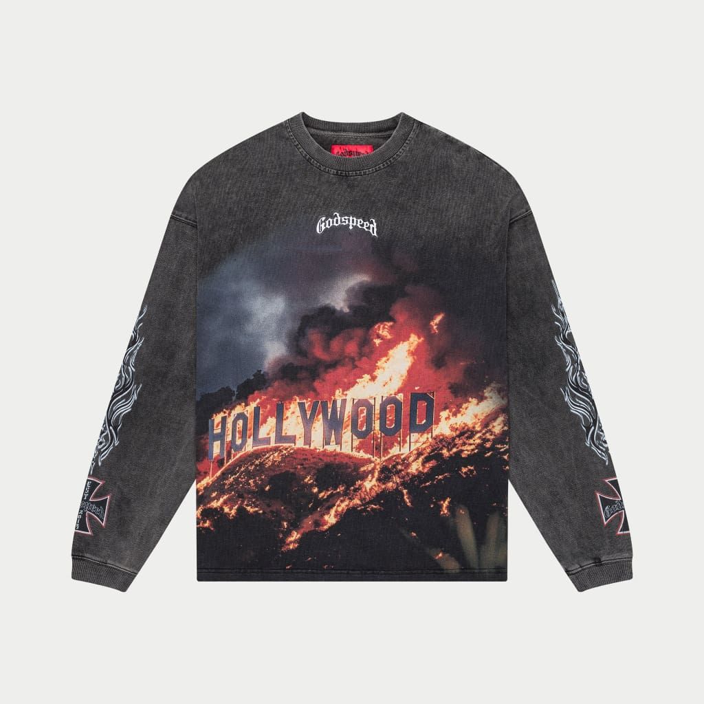 Godspeed Hollywood Inferno Longsleeve Tee (Grey)