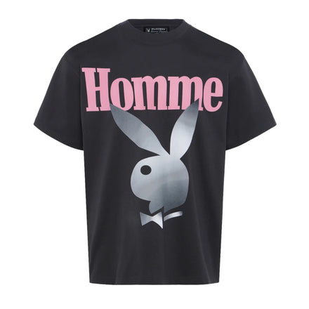 Homme Femme Playboy T-shirt (Black/Pink)