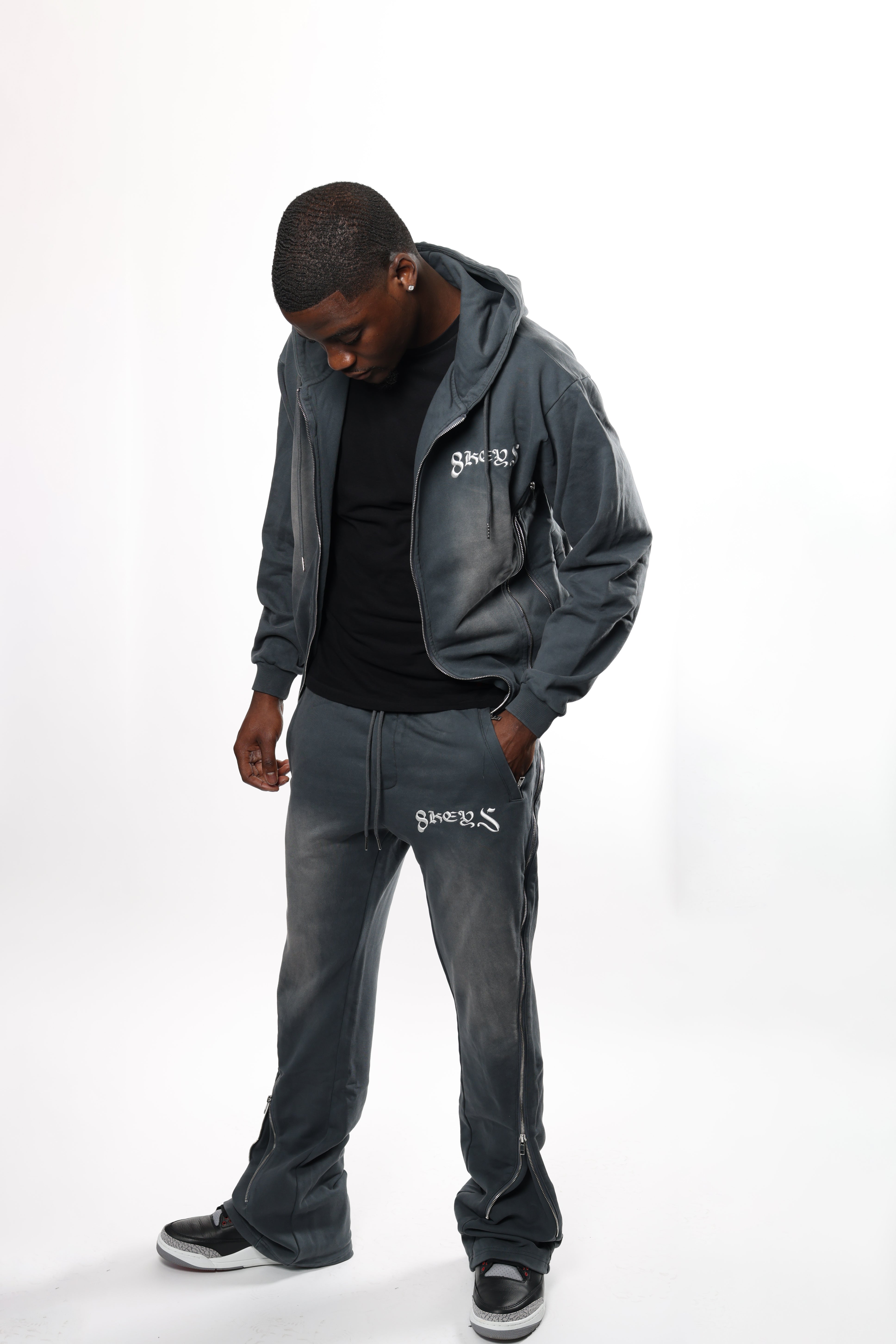 8keys Zip Sweatsuit (Grey)