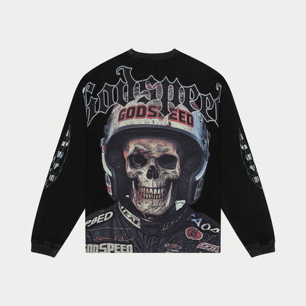 Godspeed Crash Out Longsleeve T-Shirt (Black wash)