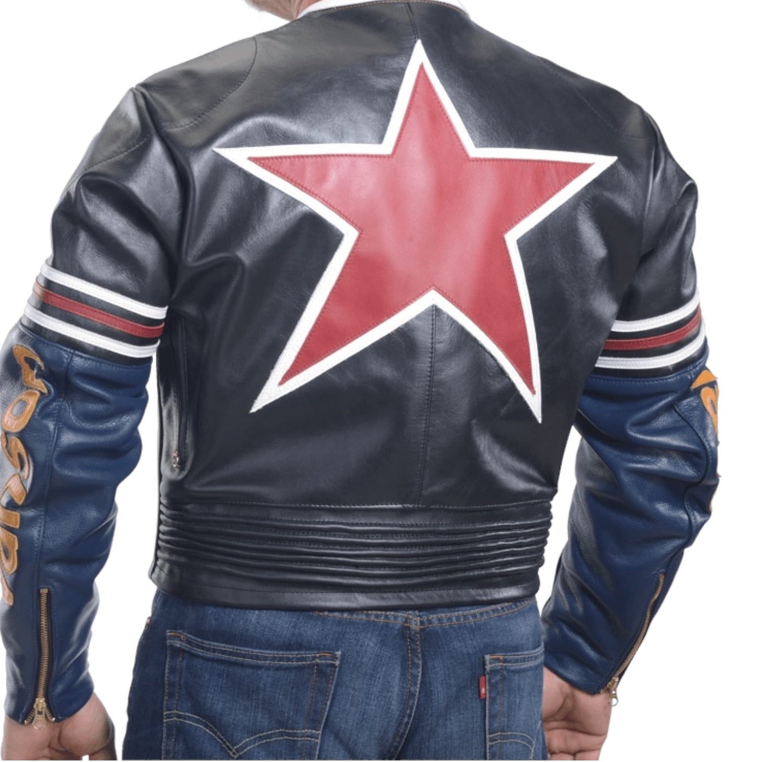 Vanson black star biker jacket