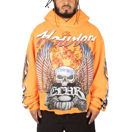 Howler Wolf Skull Orange Hoodie