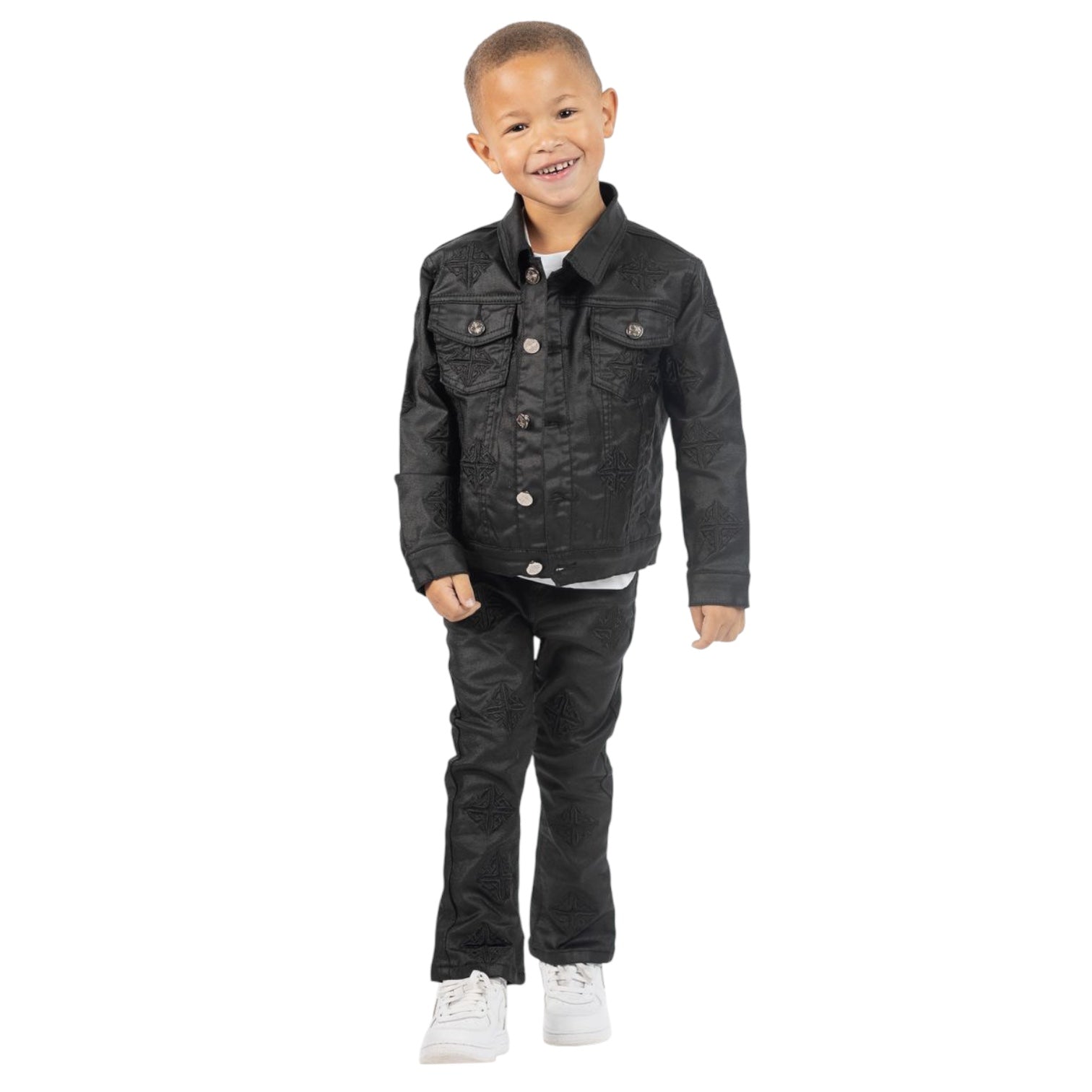 Guapi Black Waxed Kids Denim Set