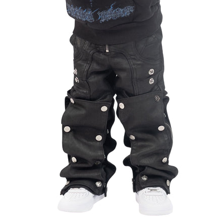 Guapi Obsidian Black Waxed Premium Kids Denim