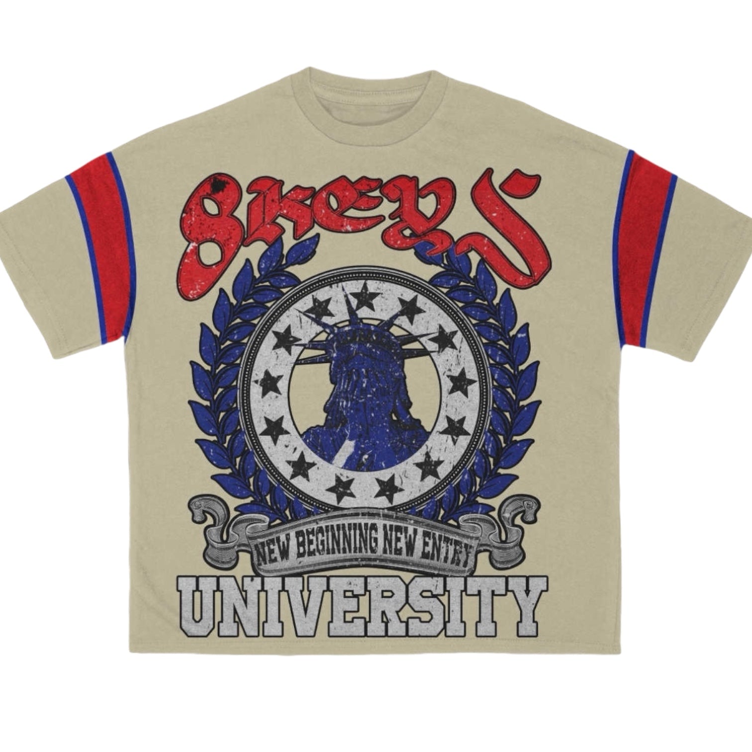 New Beginning University Oversized T-shirt (Cream)